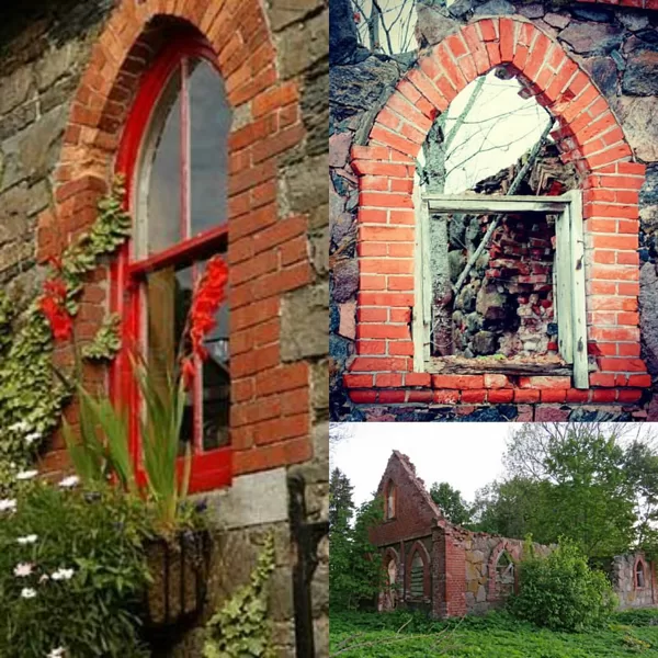 red brick window
